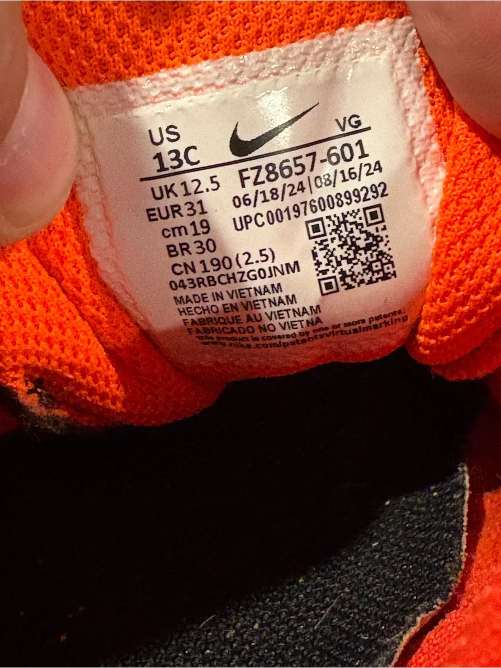 Nike Alpha Huarache 4 Keystone Baseball Cleats FZ8657-601 Toddler Kids Size 13C